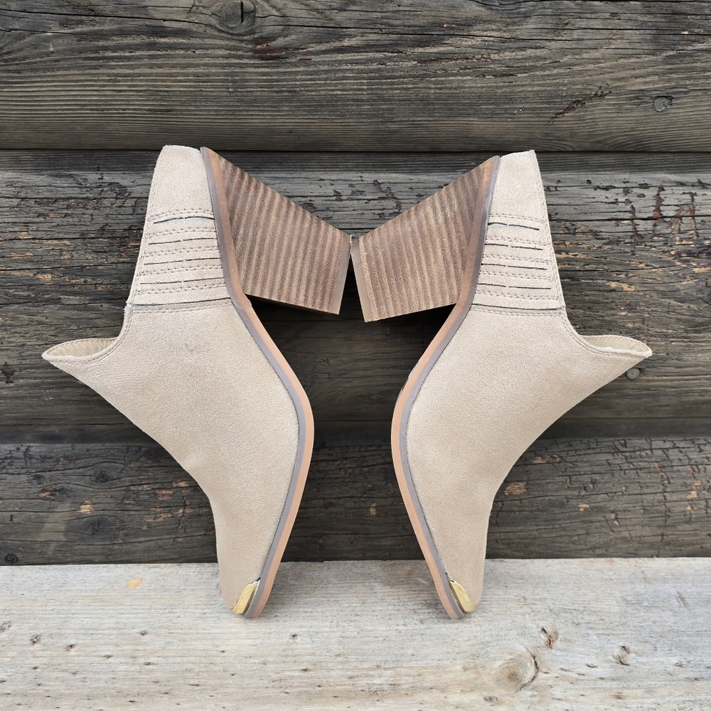C Comfort NEW Modern Western Minimalist Pointed Heel Mule Bootie 8W - Picture 11 of 13